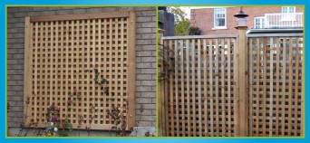 wooden lattice fencing