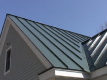 green steel roof