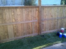 newly constructed wooden fence