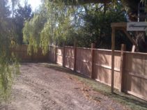 newly constructed wooden fence