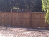 newly constructed wooden fence